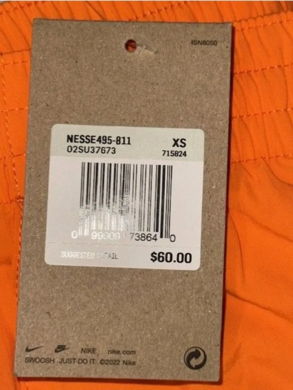 Nike Swim Orange Solid Icon 5